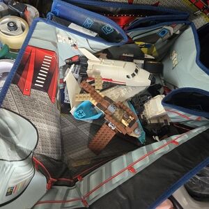 LEGO Space Shuttle Aircraft with Minifigures, Misc Bricks, Playmat Storage Box